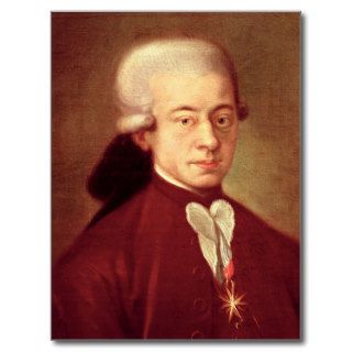 Portrait of Wolfgang Amadeus Mozart  after 1770 Postcards