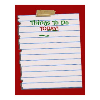 Things To Do TODAY Christmas Stationery Personalized Letterhead