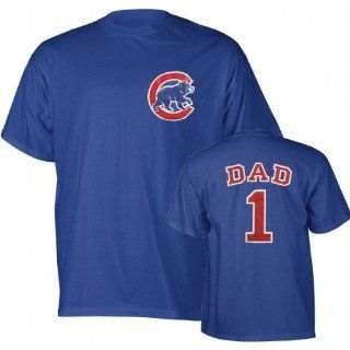 Chicago Cubs #1 Dad T Shirt (M)  Sports Fan Apparel  Sports & Outdoors