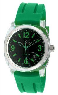 TKO ORLOGI Unisex TK548 GGR Milano Remixed Plastic Case and Green Rubber Strap Watch Watches