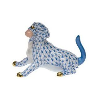 Herend Labrador with Ball Blue Fishnet   Collectible Figurines