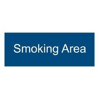Smoking Area White on Blue Engraved Sign EGRE 565 WHTonBLU No Smoking  Business And Store Signs 