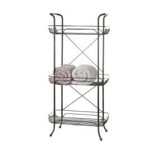 Home Decorators Collection Emsley Grey Metal 3 Tier Basket 1752000270