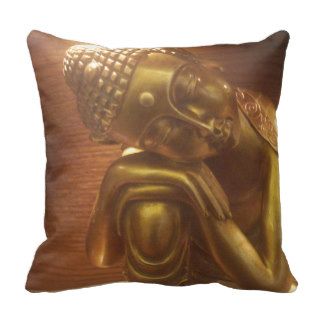 Sleeping Buddha Throw Pillow