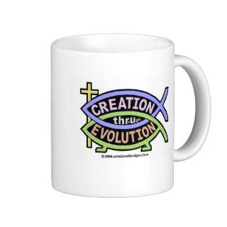 Creation thru Evolution Multi Color Coffee Mugs