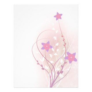 pretty soft pink flower elegant design flyer