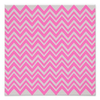Hot Pink and Gray Zigzag Pattern Photo Art