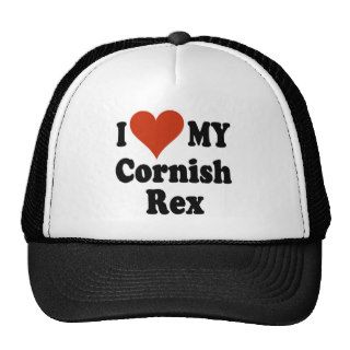 I Love My Cornish Rex Cat Merchandise Trucker Hat