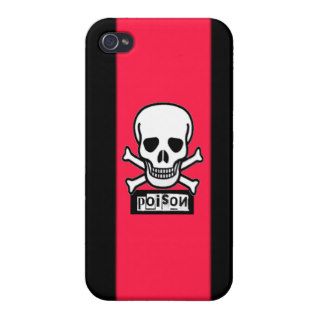 POISON  Fun Skull & Crossbones Design iPhone 4/4S Cases