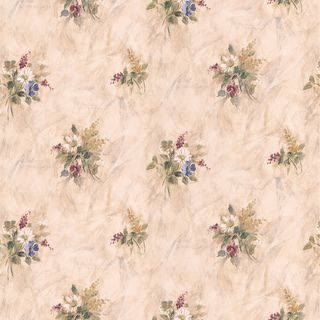 Brewster Sepia Floral Bouquet Wallpaper Brewster Wallpaper