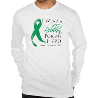 Liver Cancer I Wear a Ribbon For My Hero Tshirt
