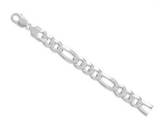 18" 300 Figaro Chain Necklace (10.5mm) Clothing