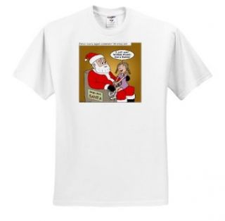 Rich Diesslins Funny Christmas Cartoons   Santa and Future Beauty Pagent Contestant   T Shirts Novelty T Shirts Clothing
