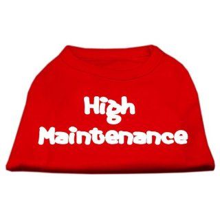 Mirage Pet Products 10 Inch High Maintenance Screen Print Shirts for Pets, Small, Red 