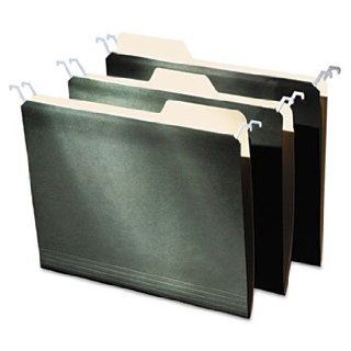 Hanging File Folders with Innovative Top Rail, Letter, Green, 20/Pack 