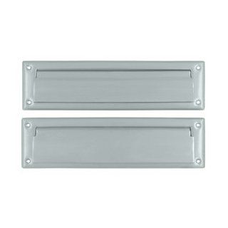 Deltana MS212 US26D Satin Chrome 13 1/8" Solid Brass Mail Slot with Interior Flap   Door Mail Slots  