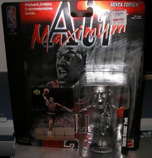 1999 Mattel Air Maximum Michael Jordan 3" NBA Jams Figure Silver Edition Toys & Games