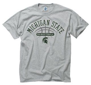 Michigan State Spartans New Agenda Grey Seams Basketball T Shirt (XX Large)  Sports Fan T Shirts  Sports & Outdoors