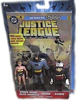 Justice League Unlimited Wonder Woman, Batman, & Bizarro Action Figure Set Toys & Games