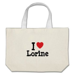 I love Lorine heart T Shirt Bag