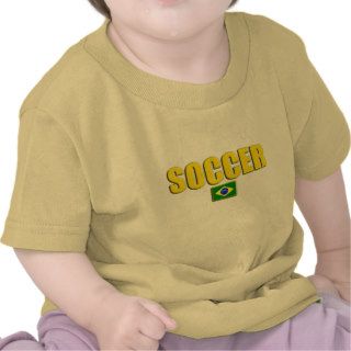 Brazilian flag of Brazil Soccer logo T shirt