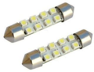 Cutequeen Red 42mm(1.72") 8 SMD 12V Festoon Dome Light LED Bulbs 211 2 212 2 569 578   Red (pack of 2) Automotive