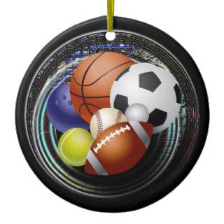 Sports lover christmas tree ornaments