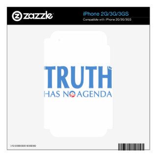 Truth Has No Agenda iPhone 3GS Skins