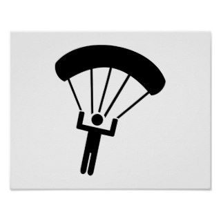 Skydiving icon print