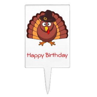 Thanksgiving Happy Birthday Cake Toppers   Turkey