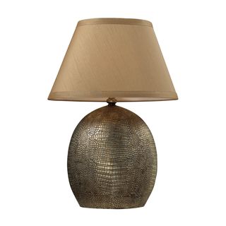 Gilead 1 light Bronze Alligator Texture Table Lamp Table Lamps