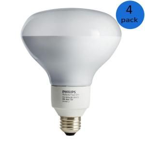 Philips 65W Equiivalent Soft White (2700K) R30 Dimmable CFL Flood Light Bulb (4 Pack) (E*) 419985