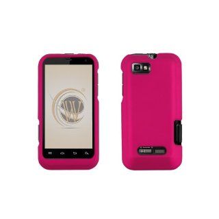Rose Pink Rubberized Hard Case Cover for Motorola Defy XT / XT556 Cell Phones & Accessories