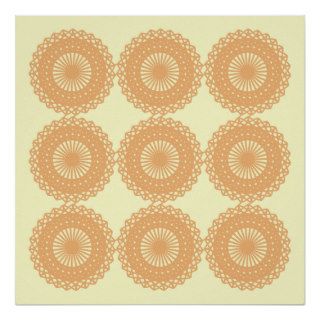 Tan Color Lace Pattern. Posters