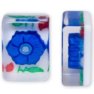 American Mahjong 8 Blank Replacement Tiles   "Blue Flower" Toys & Games