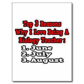 3 Reasons I Love Being a Biology Teacher Postcards