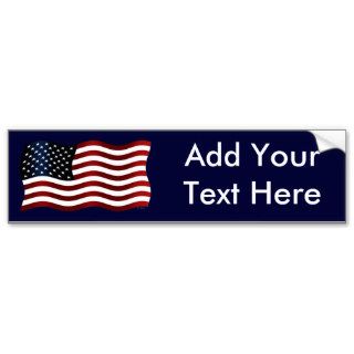 US Flag Create Your Own Bumper Sticker