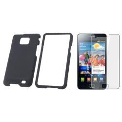 Black Case/ LCD Screen Protector for Samsung i9100 Galaxy Eforcity Cases & Holders