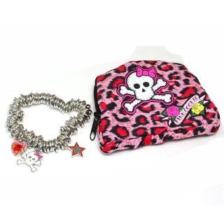 Pink Cookie Heart And Skull Charm Bracelet and Purse Jewelry
