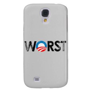 ANTI OBAMA   WORST BLACK  Faded.png Samsung Galaxy S4 Case