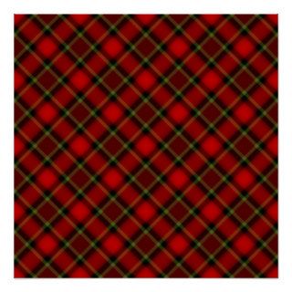 Plaid Red Green Poster