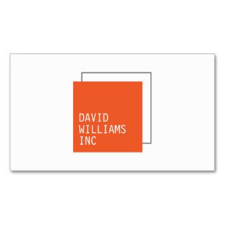 Professional Double Square Logo in Orange/Gray Business Card