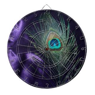 Awesome Purple Peacock Feather Dartboards