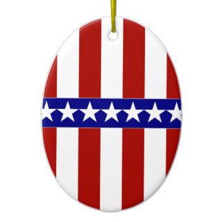 Stars & Stripes of Red White And Blue Christmas Ornament