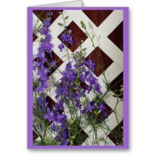 Purple Larkspurs Card