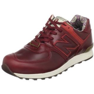 New Balance Men's M576 Premium Leather Bring Back Sneaker, Burgundy, 10 D(M) US Fashion Sneakers Shoes