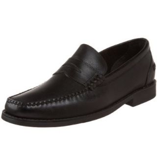 Bostonian Men's Divide Beefroll Penny Loafer,Black,8 W US Shoes