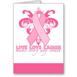 Pink Ribbons Every Day Card
