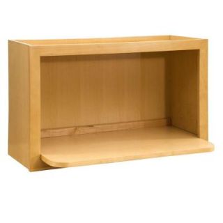 Home Decorators Collection Assembled 30x18x18 in. Wall Microwave Shelf in Honey Spice DISCONTINUED WMS301818 HS