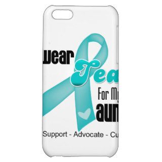 I Wear Teal Ribbon For My Aunt iPhone 5C Cases